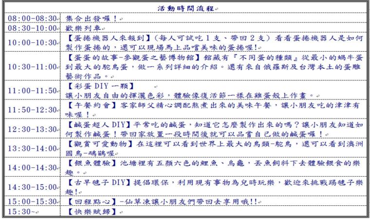 校外教學流程